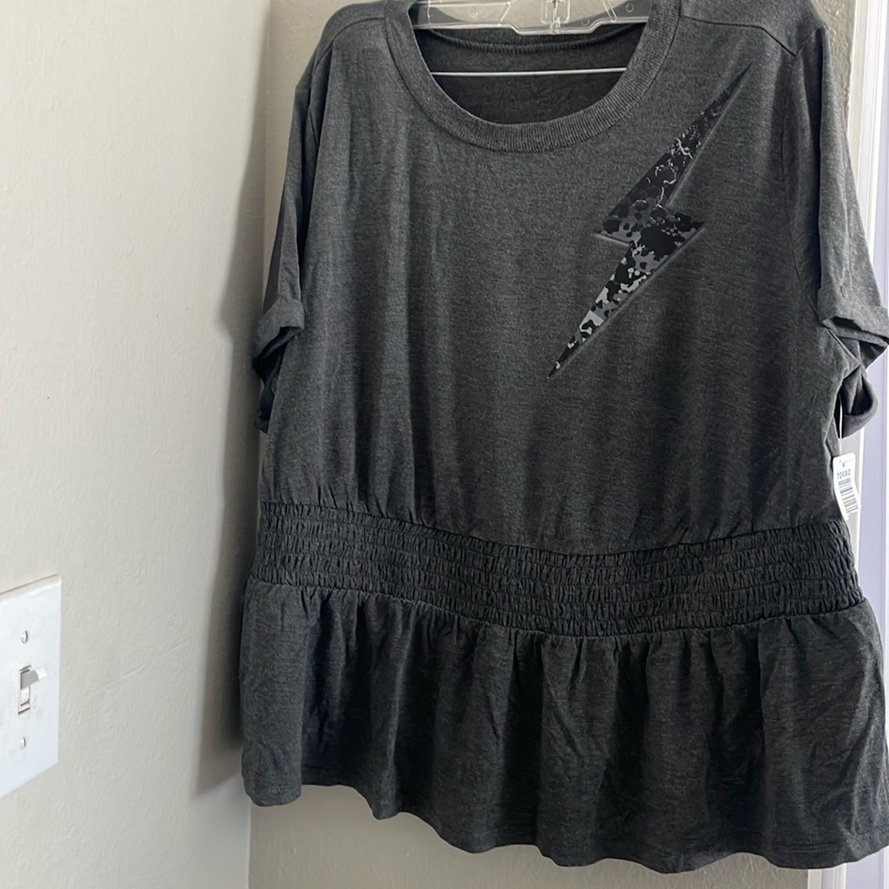 Torrid Love sick  top or L size. Grey blouse